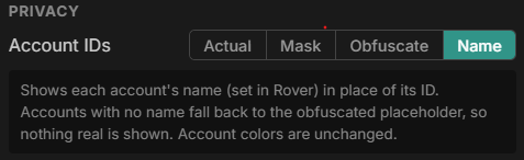 Account IDs: Name