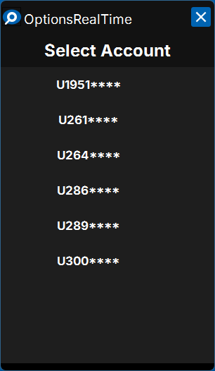 Select from multiple accounts