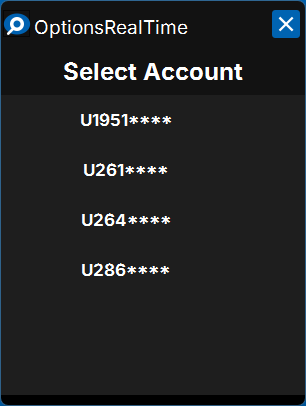 Select from multiple accounts