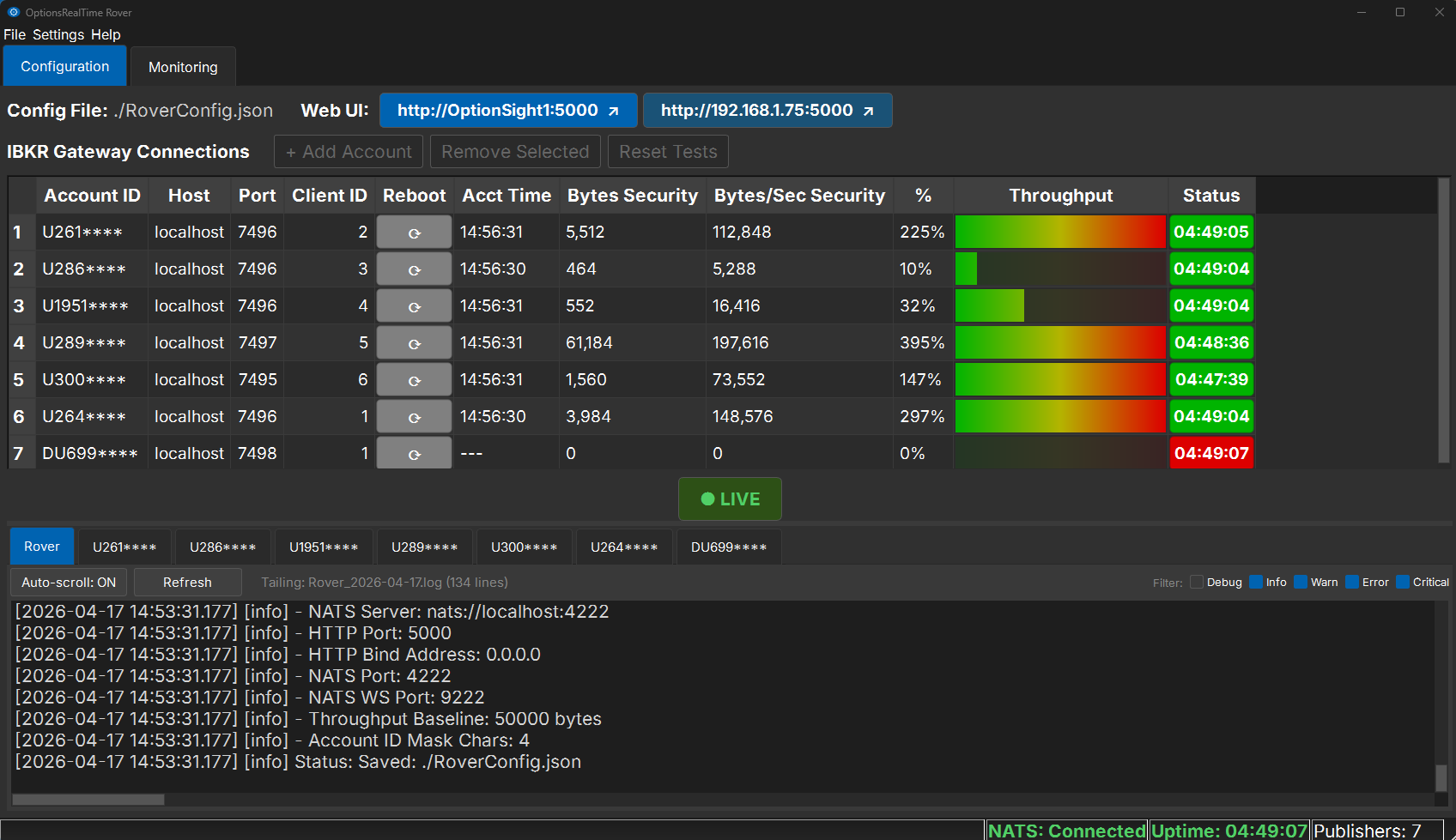 Rover with all Developer Tools enabled